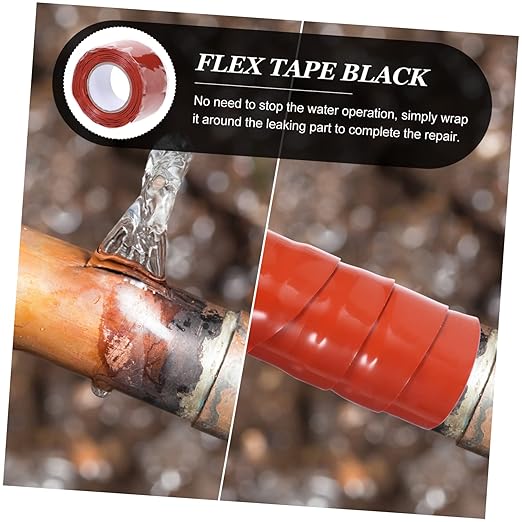 VILLCASE Flexible Silicone Rubber Sealing Tape for Pipe Leak Repair Compression Resistant Seam Sealant for Plumbing Buckets Outdoor Wet Areas