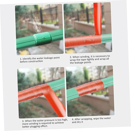 Zerodeko Pipe Sealing Tape Self-Adhesive Repair Tape for Plumbing Flexible Sealant for for Faucet and Sewer Leak Repairs