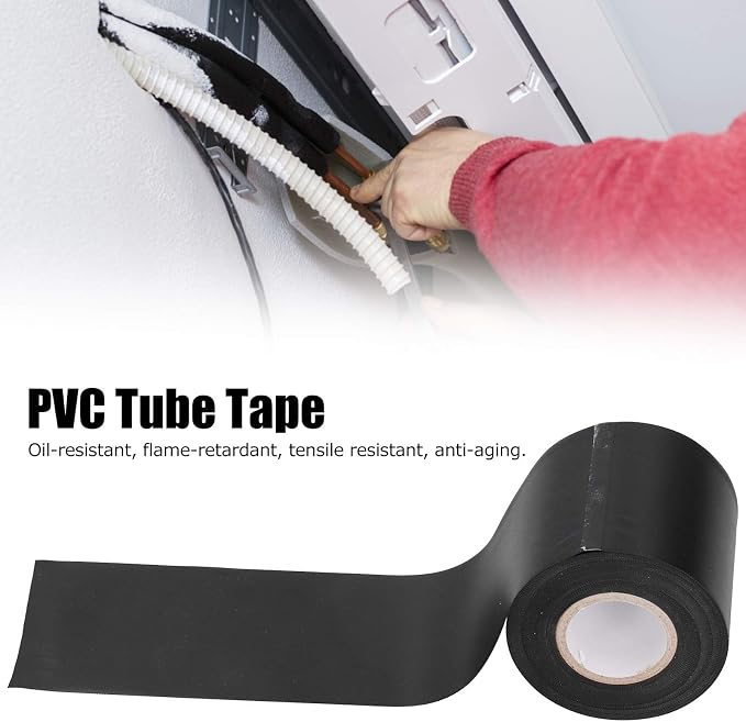 5pcs Air-Conditioner Pipe Tapes Oil- Tube Pipe Wrapping Tape Protective Tape Leakage Repair 6cm Width (Black)