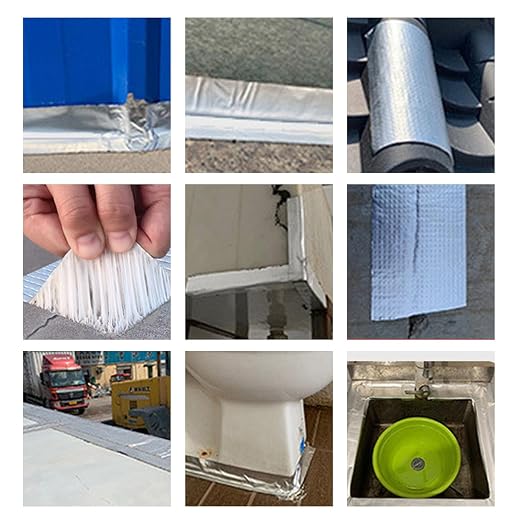 Butyl Waterproof Tape 4" x 16.4',Outdoor Leakproof Tape for Plastic and Metal Repair,RV Repair,Window and Boat Sealing,Silicone,Glass and EDPM Roof Leak Repair