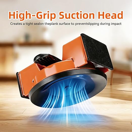 Floor Gap Fixer Tool,Heavy Duty 90° Striking Surface Floor Suction Cup Tool with Slot Cutter and Silicone Pad & Rubber Mallet for Repair Laminate Vinyl Hardwood Flooring