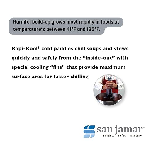San Jamar Rapi-Kool Cold Paddle with Hand Tag – Ice Wand for Cooling Soups and Hot Liquids in Commercial Restaurants and Kitchens, Durable Polycarbonate, 1.83 lbs