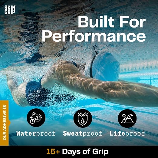 Skin Grip Dexcom G7 Extended Supply (30 Pack)– Waterproof & Sweatproof Cover for Continuous Glucose Monitor Sensor, Stays Secure for 10-15 Days, (Black)