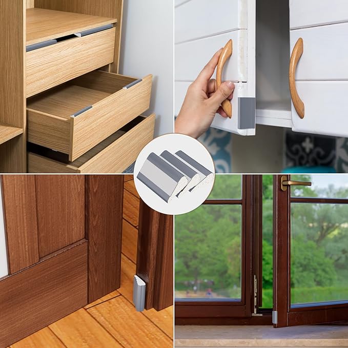 118” Wedge-Shape Foam Window Weather Stripping Door Seal Strip,Soundproofing Frame Insulation Tape for Exterior Front Door,Noise Cancelling Window Inserts,Door Gap Filler Light Blocker,Gray
