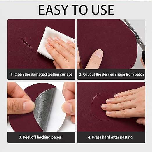 BSZHTECH Leather Repair Tape, Self-Adhesive Leather Repair Patch for Couch Furniture Sofas Car Seats, Advanced PU Vinyl Leather Repair Kit(Brown, 23.6X79 inch)
