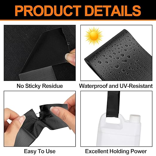 4 Pack 1.77 in x 10 ft Travel Duct Tape Mini Pocket Size Flat Roll Flexible Heavy Duty Waterproof Tear by Hand for Repair Outdoor Emergency Gear EDC DIY Craft Camping Hiking (Black)