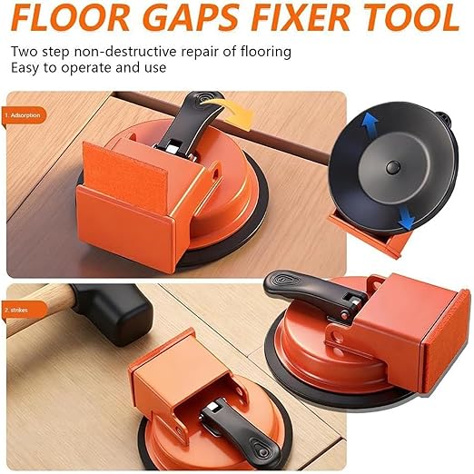 Floor Gap Fixer Tool, Heavy Duty Floor Gap Fixer Suction Cup Tool, Enhanced Vacuum Suction Cup, Flooring Gap Repair Tool for Laminate, Vinyl, Wood & Tile Flooring
