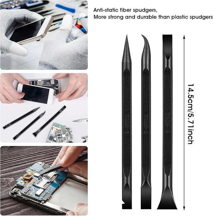 9 Pieces Plastic Scraper Tool Carbon Fiber Multi-Purpose Scraper Scratch Free Cleaning Scraper Tool for Tight Spaces and Gaps, Stickers/Food/Paint Remover Tool