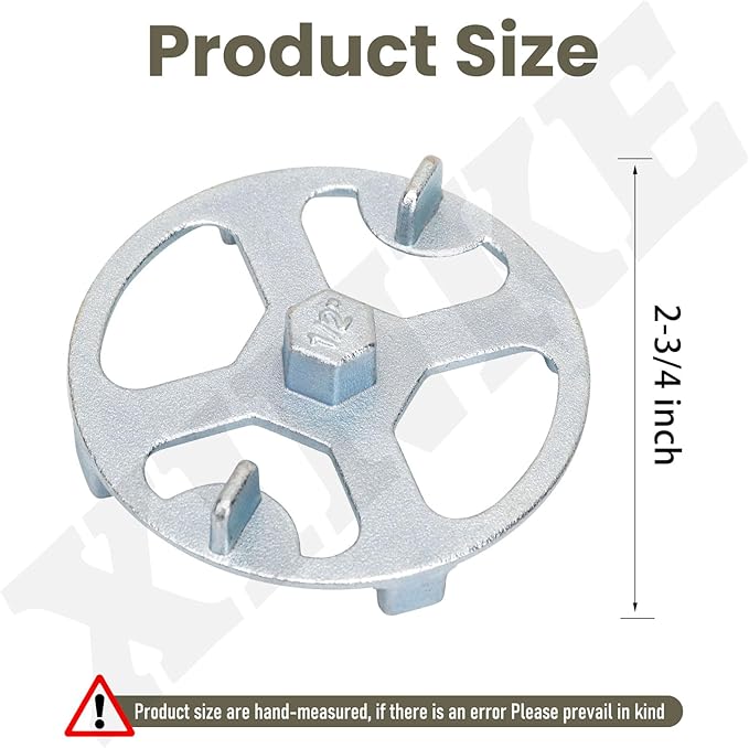42239 No-Calk Shower Drain Wrench - Shower Drain Strainer Removal Tool for No-Caulk Drains with Drain Pipe Replacement Kit