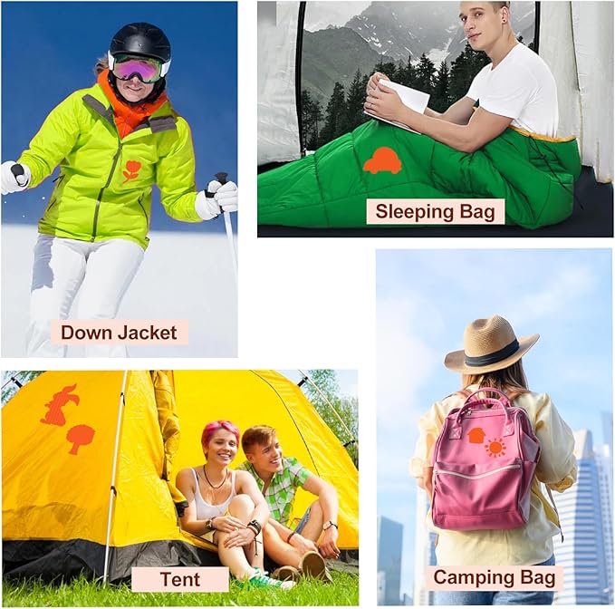 Self-Adhesive Nylon Patches Tent Repair Kit – Outdoor Gear Tenacious Repair Tape, Waterproof Fabric Patches for Clothes, Tent, Down Jacket, Backpack (45pcs, Orange