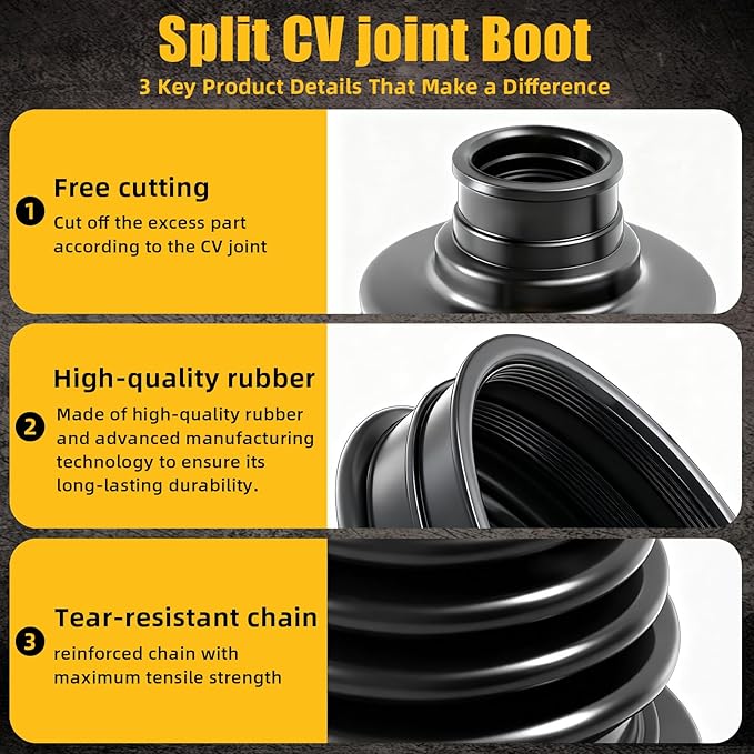 Automotive Universal Pneumatic CV Joint Boot Installation Tool, CV Boot Expander Rod Spreader Installation Removal Tool Kit with 2 Sets of CV Joint Boot Repair Kits for Most Vehicle, UTV, ATV