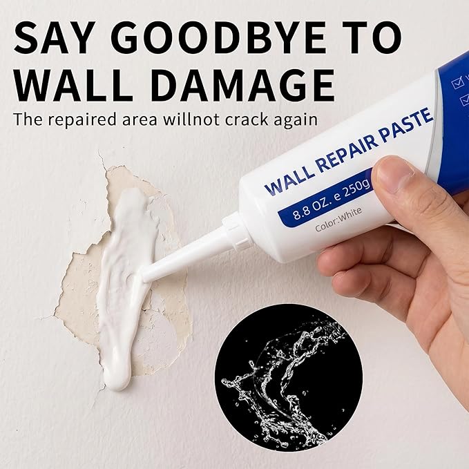 Drywall Repair Kit with Scraper, 2026 New Wall Mending Agent for Holes, Cracks, Small Damage, Quick Easy Solution for Home Wall Efficient Patch Repair (2 pcs)