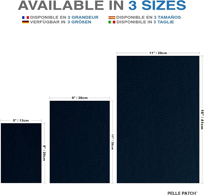 Leather Upholstery Repair Kit - 25 Colors Available - Original 5x8 - Dark Blue