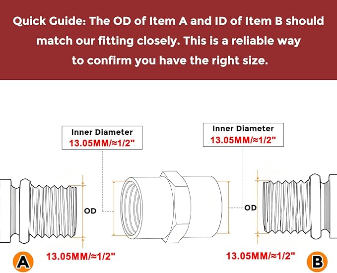 Pack of 2, 1/4" FeMale NPT to 1/4" FeMale NPT Solid Brass Pipe Fitting Coupler, Brass Coupling Hose Fittings Adapter for Pipe Leak Repair, Bathroom Remodeling, Tool Extensions