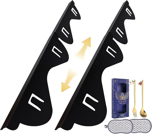 Stove Gap Covers Stainless Steel, Heat Resistant Gap Filler, Adjustable 13.8” to 27.6” Length, 1.05” Wide, Range Trim Kit - KIGJU Side Gap Guards for Stovetop, Kitchen Counter & Oven (Black 2 Pack)