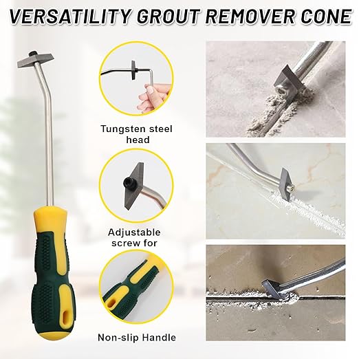 37 Pack Grout Removal Tool Kit, 3 Tile Grout Saws with 20 Extra Cleaning Blades, Hand Grout Saw and Caulk Remover Tool for Bathroom Showers, Ideal for Tile Grout Gap Cleaning and Repair