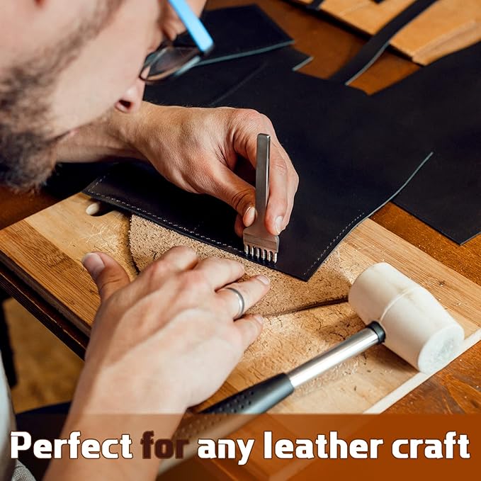 Amylove 30 Pcs Genuine Leather Scraps for Craft 12 x 7.8 Inch Tooling Leather Sheets Material(Multicolor)