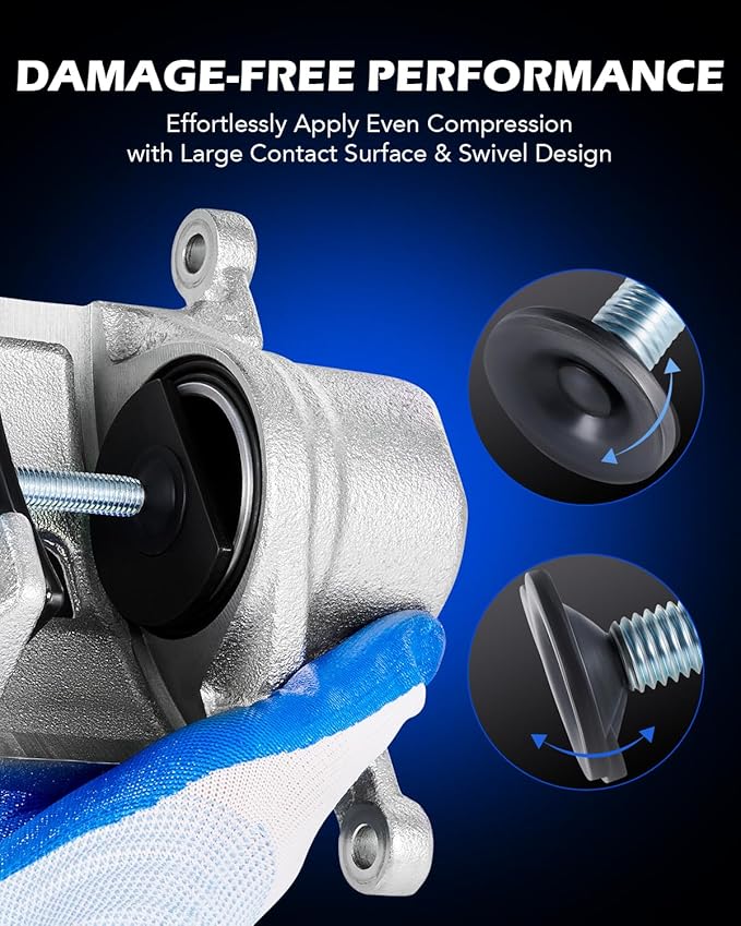 Orion Motor Tech Brake Pad Spreader, Heavy Duty Brake Pad Spreader Tool, Brake Piston Compressor Tool for Compressing Inner Pad, Solid Steel Disc Brake Caliper Spreader for Cars & Light Trucks