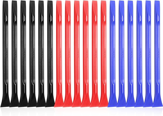 18Pcs Plastic Scrapers, Non-scratch Carbon Fiber Plastic Scraper Tools Multi-purpose Cleaning Scraper Tool Pen-Shaped Label Remover Scrapers Tools for Cleaning Small and Narrow Spaces Label Sti