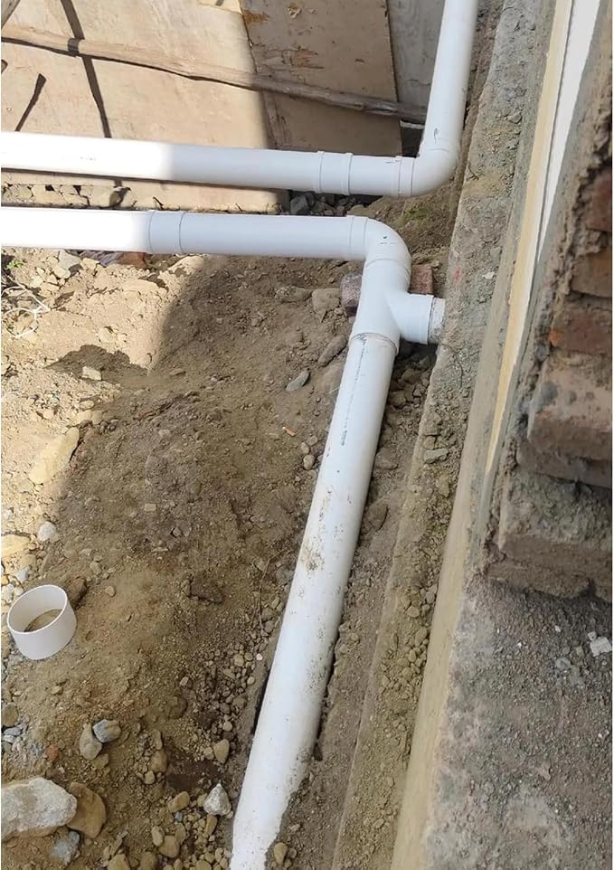 4Pack 1-1/2IN PVC DWV Sanitary Tee 3-Way PVC Pipe Fittings Adapter Furniture Build Grade SCH40 PVC Elbow Fittings Connector for Drain, Waste, Vent