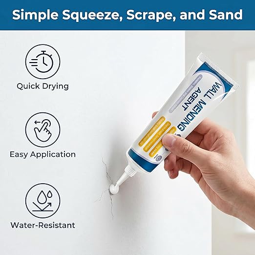 Drywall Patch Repair Kit, 2 Pack Wall Mending Agent for Holes & Cracks - Wall Repair Paste for Nail Holes, Dents & Efficient Crack Repair