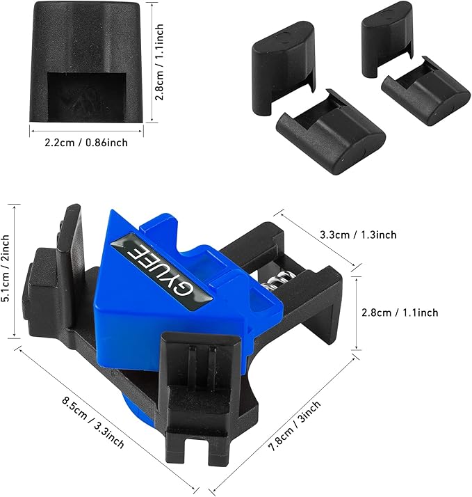 90 Degree Angle Clamps, Woodworking Corner Clip, Right Angle Clip Fixer, Set of 4 Clamp Tool with Adjustable Hand Tools (Blue4)
