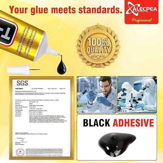 ALECPEA Upgrade T-7000 Black Adhesive Glue - 2PCS 110ml | High-Performance Waterproof Adhesive for Precision Repairs, Perfect for Phone, Electronics, Jewelry, and Crafts