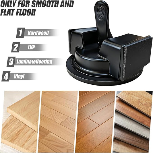 Floor Gap Fixer Tool for Laminate Floor Gap Repair,Floor Repair Kit with Suction Cup and Mallet,Perfect for Floor Gap Closing Repair Tool,Not Suitable for Scraped Surface Floor（Double headed black） ﻿