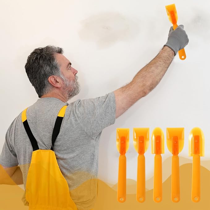5pcs Caulking Tool, Reusable Sealant Spatula Spreader 3 Sizes Grout Caulk Finishing Tool Multifunctional Caulking Remover/Smoothing Applicator for Tiles Brick Kitchen Bathroom