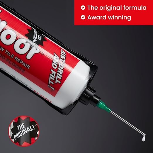 The Original Fix-A-Floor Loose Tile Repair Adhesive PRO Pack! Includes a Micro Syringe Injector and Two Drill Bits -Tile, Porcelain, Ceramic, Marble, Stone, Wood Floor. Pack of 2