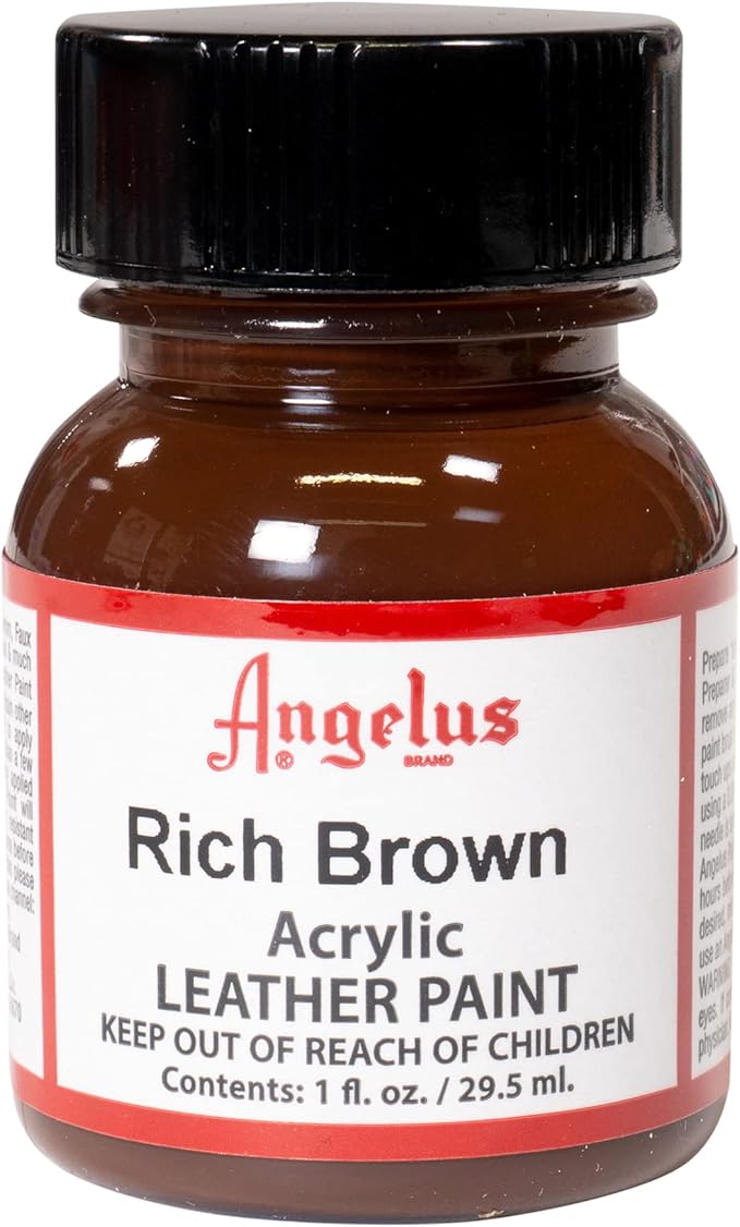 Angelus Acrylic Leather Paint, 1 oz, Rich Brown