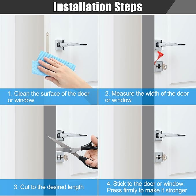 Draft Seal Tape for Doors and Windows 1 in x 20 Ft Silicone Weather Stripping Extra Thick 2mm Door Seal Strip with Strong Adhesive Draft Insulation Stopper Side Seal - Gray
