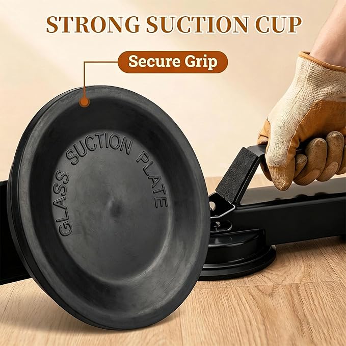 Floor Gap Fixer Tool 2026 New Heavy Duty Floor Gap Repair Tool with Enhanced Suction Cup & Mallet and 5pcs Sticky Pads for Laminate Vinyl Wood Tile Flooring (Black)