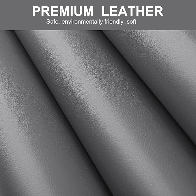 Leather Repair Patch Tape, 17x120 inch Large Self Adhesive Leather Repair,Vinyl Repair Patch Kit for Couches, Car Seats, Chairs, Furniture 17X120 inch,Grey