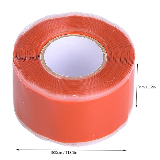 Tape Strong Adhesion PVC PPR Pipes Repairing Supplies White Red Quick Seal No Replacement Needed Flexible Durable for Home Plumbing Leak Fix (Red)