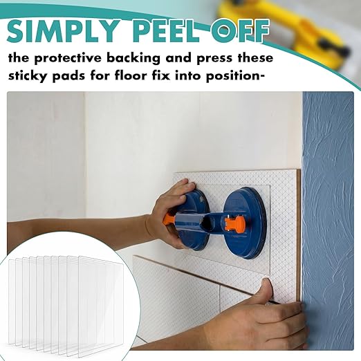 Novabright 12 Pack Floor Gap Fixer Tool Sticky Pads, Adhesive Replacements Sticky Pads for Laminate, Vinyl and Wood Floor Repairs, Strong Grip Fix Accessories