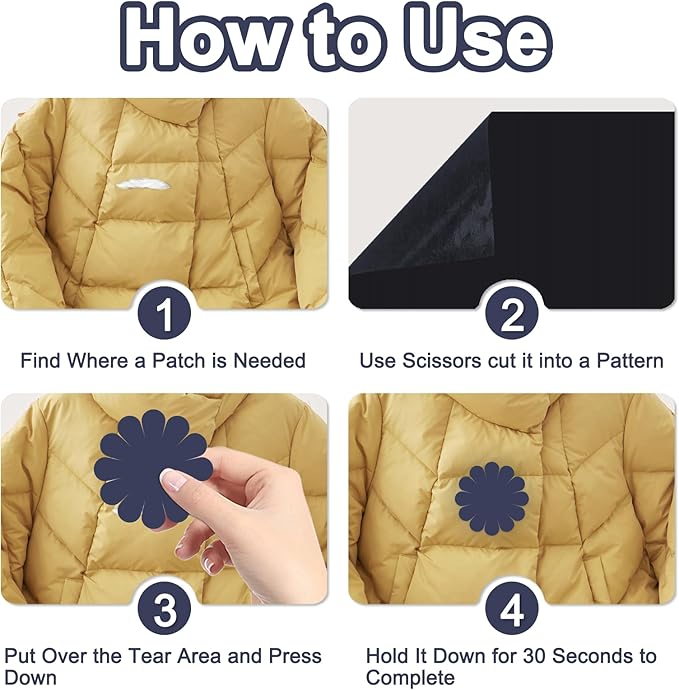 Waterproof Fabric Repair Tape Tent Repair Kit - Outdoor Gear Tenacious Fix Tape Self Adhesive Nylon Patches for Clothes, Tent, Down Jacket, Backpack (78.8 x 3 Inches, Navy
