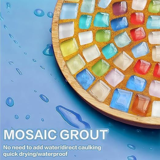 Mosaic Crystal Grout, Mosaics Tile Tools, Mosaic Tile Accessories – Essential for Handmade Grouting and Perfect for DIY Craft Projects (Gold, 4.5oz)