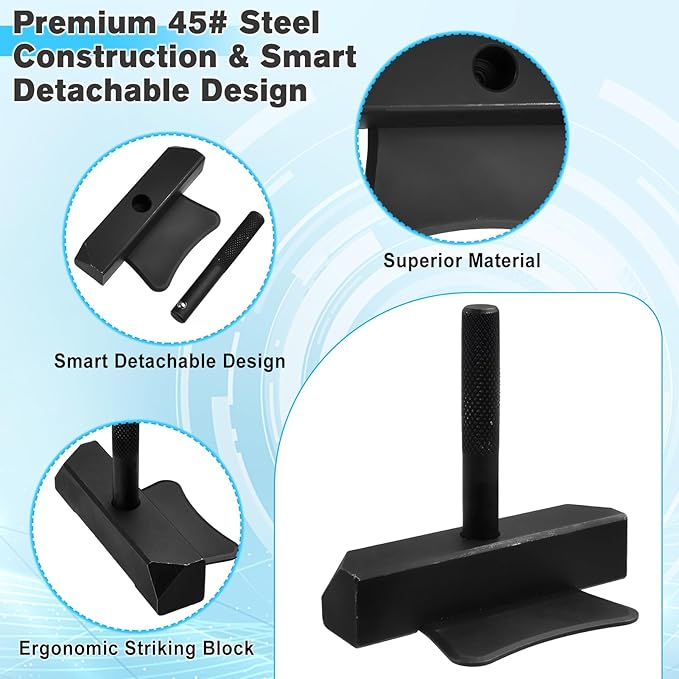 Oil Pan Separator Tool, Gasket Remover for Engine & Transmission Oil Pans, Hammer-Driven RTV Sealant Cutter, Detachable Design, Fits Most Cars, SUVs & Trucks