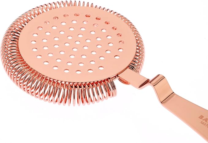 Barfly Deluxe Antique Hawthorne Spring Strainer, Copper