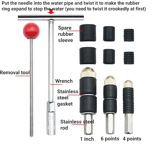 Stainless Steel Pipe Leak Repair Tool Kit Reusable Water Stopper Pins for Copper PVC Pipes Emergency Plumbing