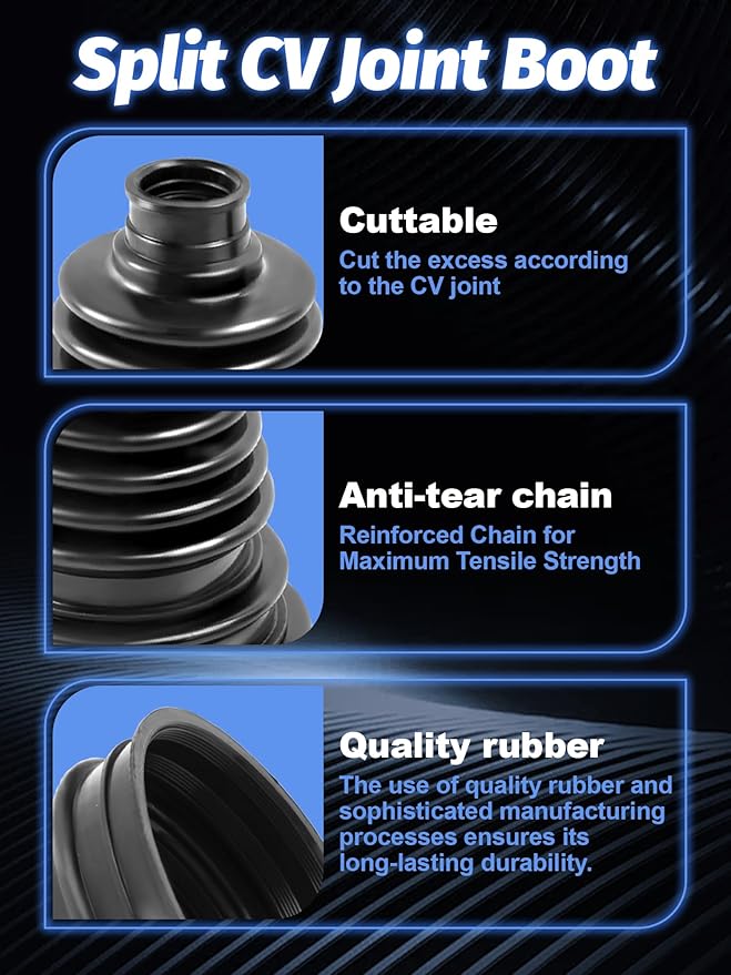 CV Boot Repair Kit,Fits Shaft Size 26mm to 34mm,2PCS CV Axle Boot Repair Kit,Universal Tie Rod Boot for Most Vehicle,Silicone CV Joint Gaiter Boot