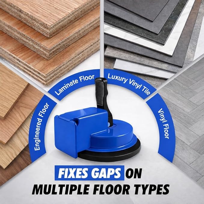 Floor Gap Fixer Tool with Enhanced Suction Cup & Sticky Pads – Easy Laminate, Vinyl & Wood Flooring Gap Repair Tool for Smooth and Textured Floors