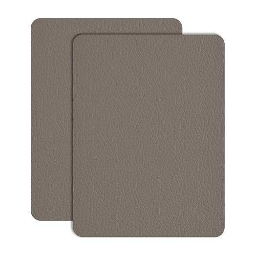 Leather Repair Patch Tape 8×12 inch 2 pcs Furniture Leather Strong Self Adhesive Tape for Sofas Couch Car Seats Cabinets Bags Anti Scratch Patches First Aid Patch Fixing Leather Dark Beige