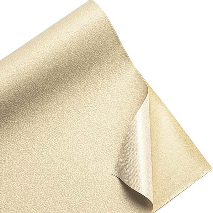 Leather Repair Patch,23.6 × 78.7 inch Self Adhesive Leather Repair Tape,DIY Large Vinyl PU Patches for Furniture,Couch,Sofa,Car Seats,Office(Beige)