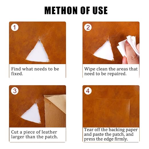 Large Leather Repair Patch for Couches 50 x 138 cm Leather Repair Tape Self,Repair Patch Self Adhesive Waterproof for Couches, Furniture, Kitchen Cabinets, Car Seats Black 4