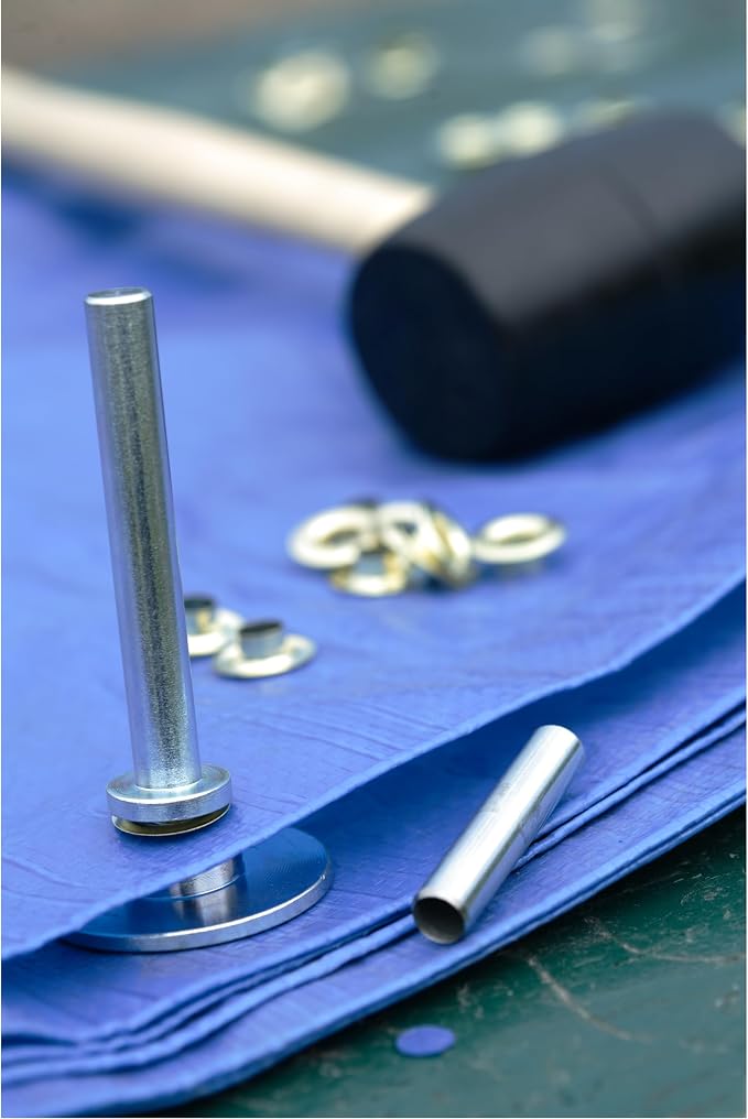 Coghlan's Grommet Kit - Durable Brass Eyelets and Pliers for Canvas, Fabric, and Leather Repairs – Complete 20-Piece Set for Camping Gear, Tents, and Outdoor Equipment Maintenance