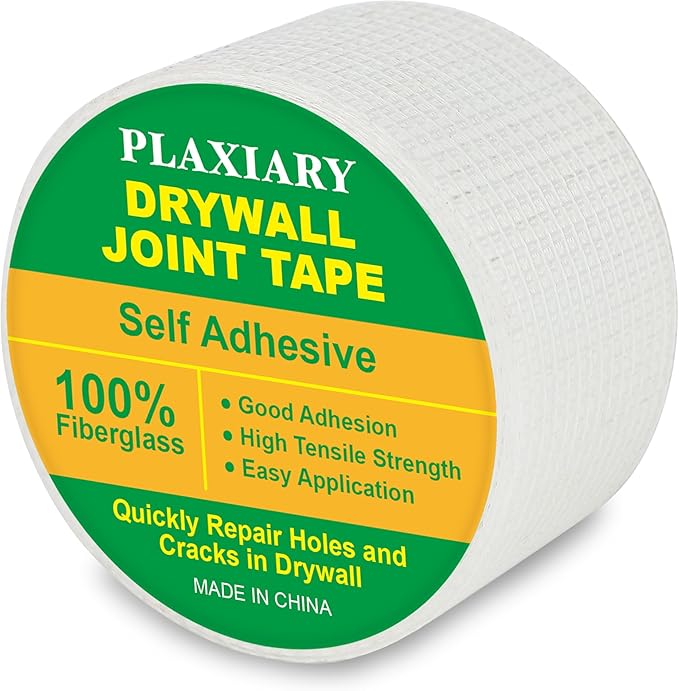 Drywall Joint Repair Tape Self Adhesive Fiberglass Wall Repair Tape Drywall Mesh Tape 2 Inch x 66 Feet Self Adhesive Fiberglass Wall Crack and Seam Patch