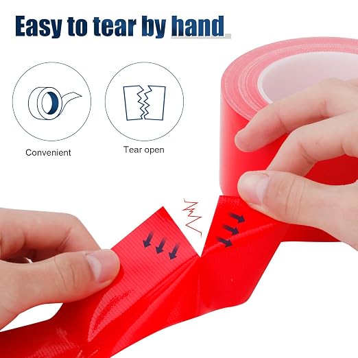 Red Duct Tape Heavy Duty, 1.88 Inch x 35 Yard Waterproof Strong Adhesive Duct Tape for Indoor Outdoor Repairs Tear by Hand, 1 Roll
