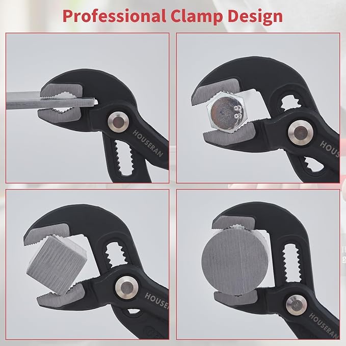 Water Pump Pliers, Slip Joint Pliers, 7 Inch Groove Joint Pliers, Wrench Pliers with Comfort Red Grips, CRV Tongue and Groove Pliers for Home Repair, Gripping, Nuts, Bolts, Pipe & Fittings